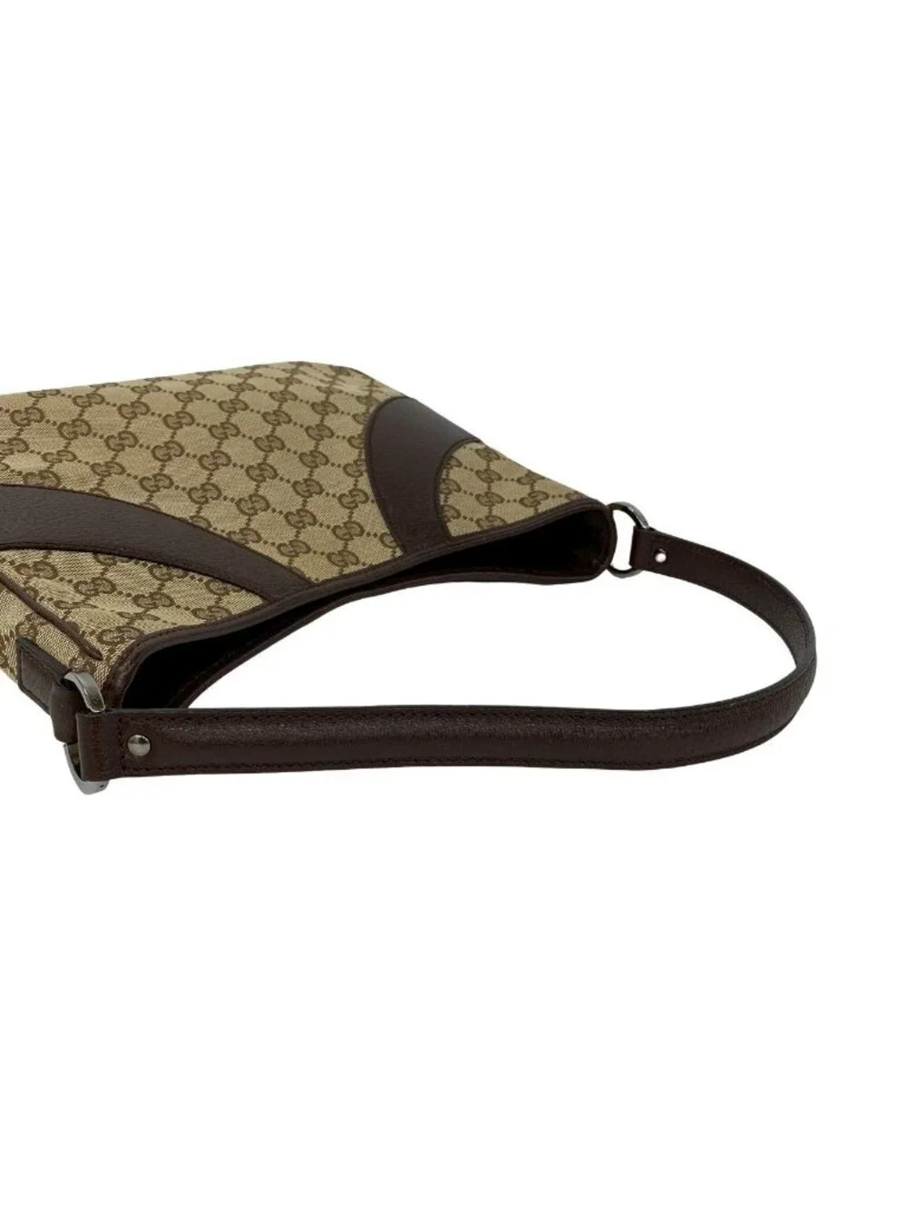 Gucci GG Pattern Canvas Leather Shoulder Bag Mini Tote Brown - Picture 4 of 10
